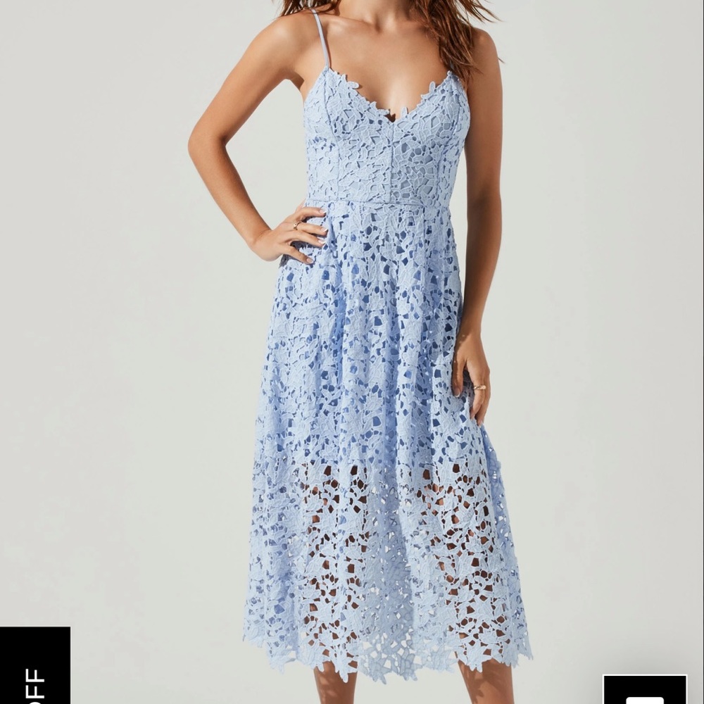ASTR the label baby blue midi floral dress size XS from My Life w Walter Boys!